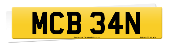 Registration number MCB 34N